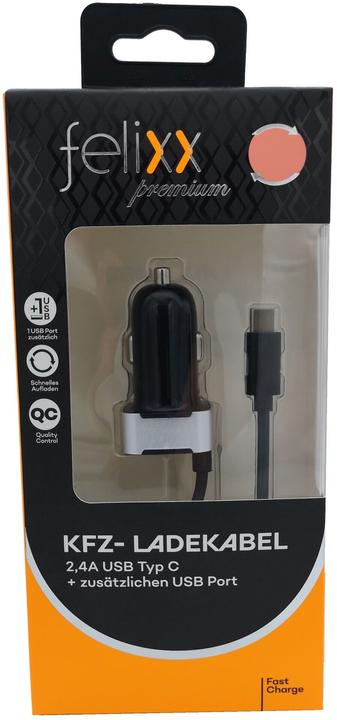 Produktbild Felixx Kfz-Lader USB Typ-C zus. USB Port