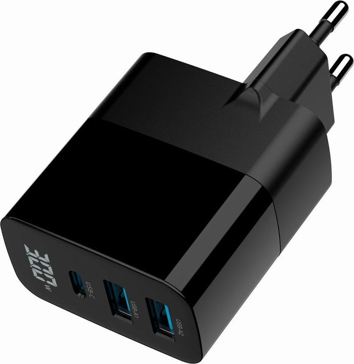 Produktbild Gembird Chargeur secteur - 1x USB-C + 2x USB-A 30W (Noir) (30 W, 3 Ports)