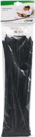 Image du produit InLine Attache-câbles noire (paquet de 100) (Serre-câbles en plastique, 400 mm, 100 pcs)