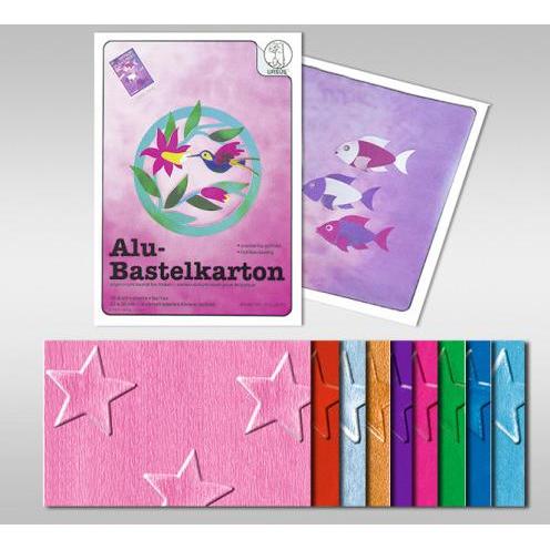 Thumbnail - Ursus, Bastelpapier, Alukarton Sternchenprägung (300 g/m², 10 x)