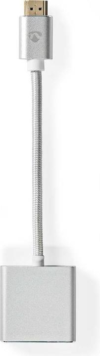 Actual product image Nedis VGA adapter | HDMI™ male | VGA female | Gold-plated | Straight | Aluminium | Silver | Packaging (0.15 m)