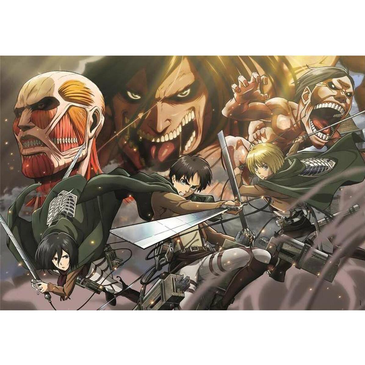 Thumbnail - Clementoni L'ATTAQUE DES TITANS - Levi, Mikasa, Armin et... - Puzzle Cube 500P (500 Teile)