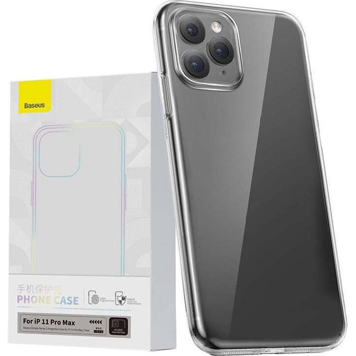 Baseus Transparent Case Simple for iPhone 11 Pro Max (Apple iPhone 11 Pro Max), Smartphone Hülle, Transparent