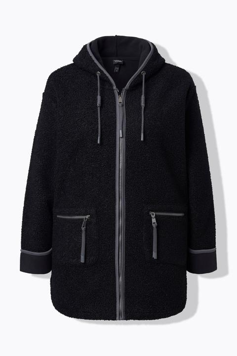 Produktbild Ulla Popken Teddyjacke, Kapuze, Zipptaschen, Fleecefutter (60)