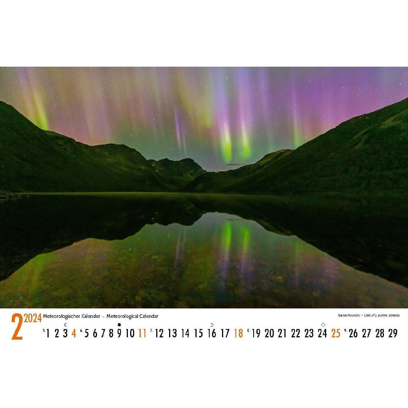 Borntraeger, Kalender, Meteorologischer Kalender 2024 - Meteorological Calendar (A3, Harter Einband, Deutsch, Englisch)