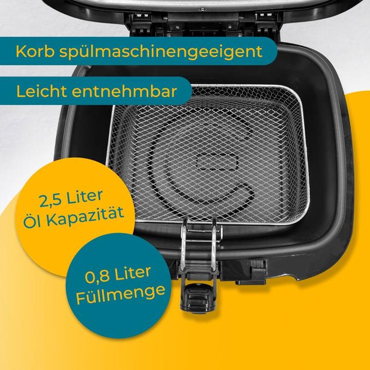 Produktbild Michelino Fritteuse Frittiergerät Bratgerät Frittierkorb Fettbackgerät