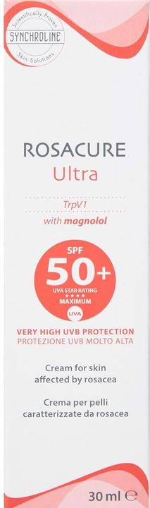 Actual product image Synchroline Rosacure Ultra SPF50 Cream with Very High UV Protection 30ml (Suntan cream, SPF 50+, 30 ml)