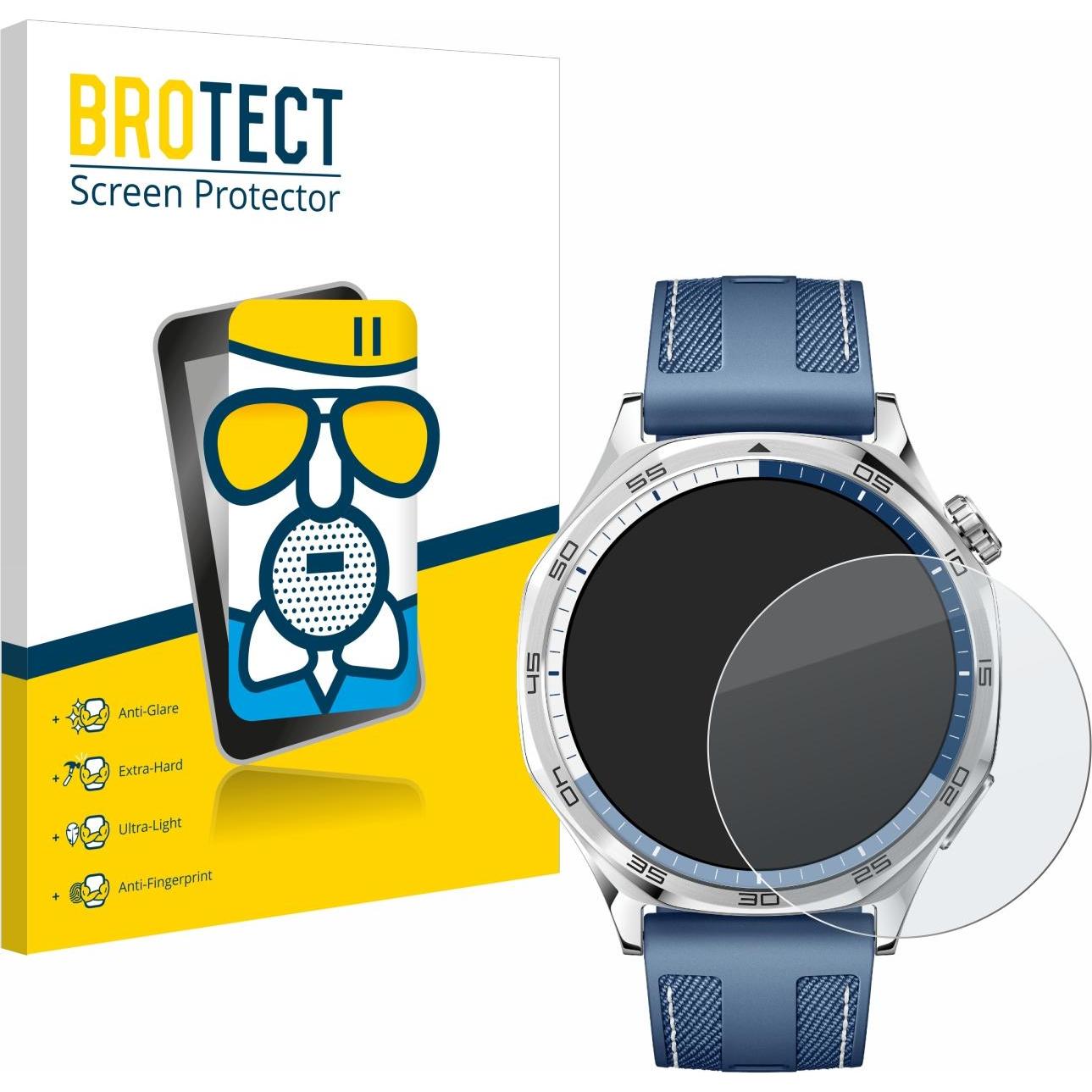 BROTECT Schutzglas Schutzfolie Glas Folie Displayschutz matt, Smartwatch Schutzfolie, Grau