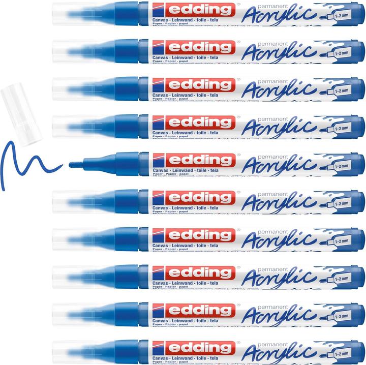 Produktbild Edding Acrylmarker 5300 Fein (Enzianblau, 2 mm, 1 x)