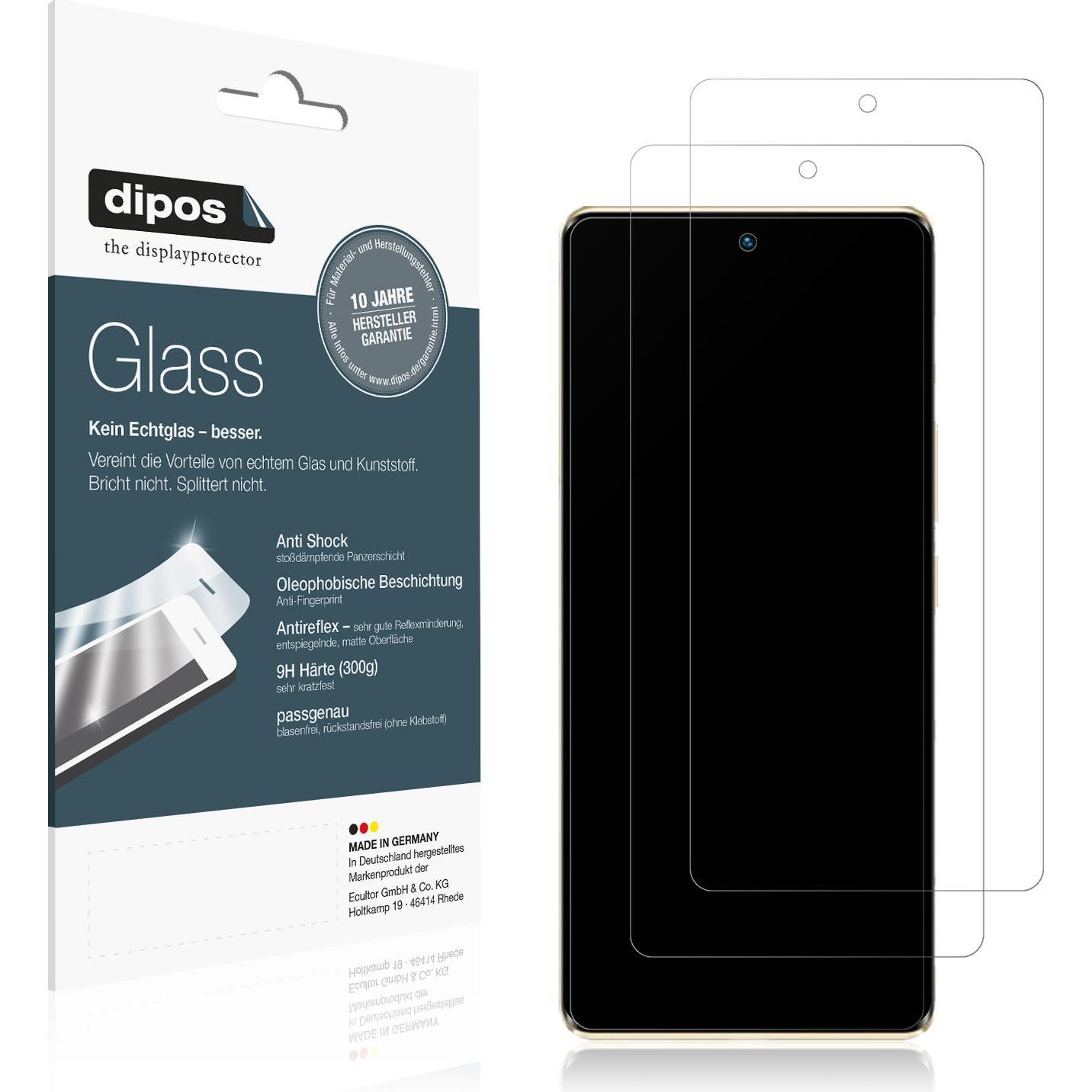 Dipos Displayschutz Anti-Shock (2 Stück, Infinix Zero 30), Smartphone Schutzfolie, Transparent