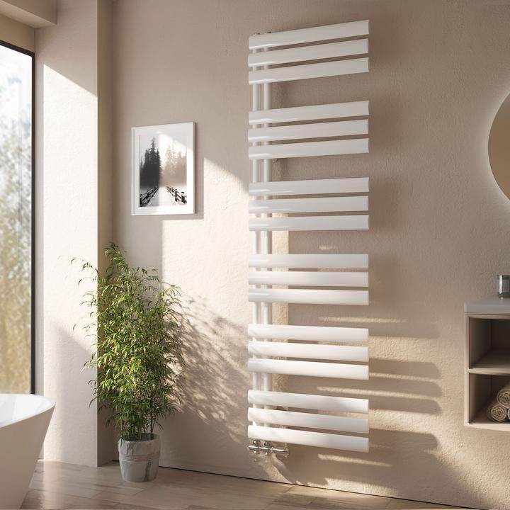 Produktbild Emke Elektrischer Badheizkörper, 1740x500mm - Weiss Ovalrohr-Handtuchtrockner (683 W)