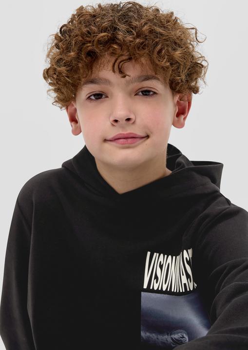 Actual product image S.Oliver Sweatshirt Wärmendes Kapuzen-Sweatshirt mit Frontprint (146, 152)