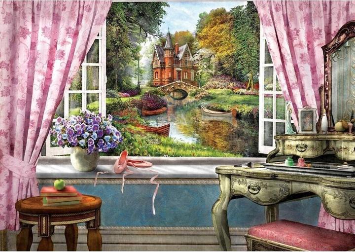 Produktbild Art Puzzle Artpuzzle Puzzle 1500 Ein Fenster mit Blick auf ein wunderschönes Häuschen (1500 Teile)