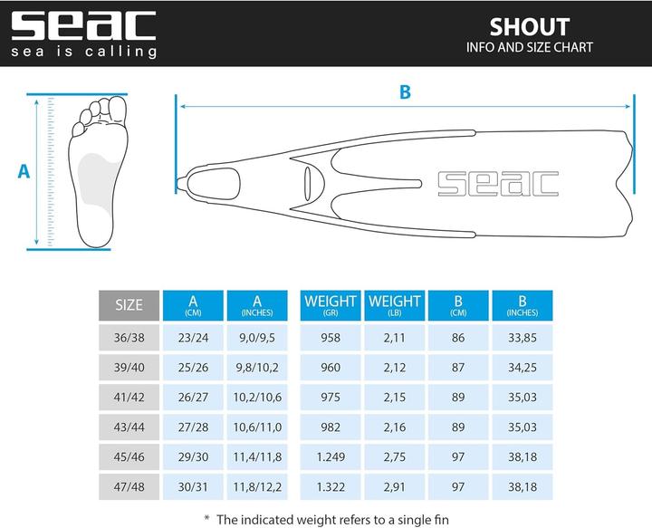 Produktbild Seac FLOSSE SHOUT S700 (45 - 46)