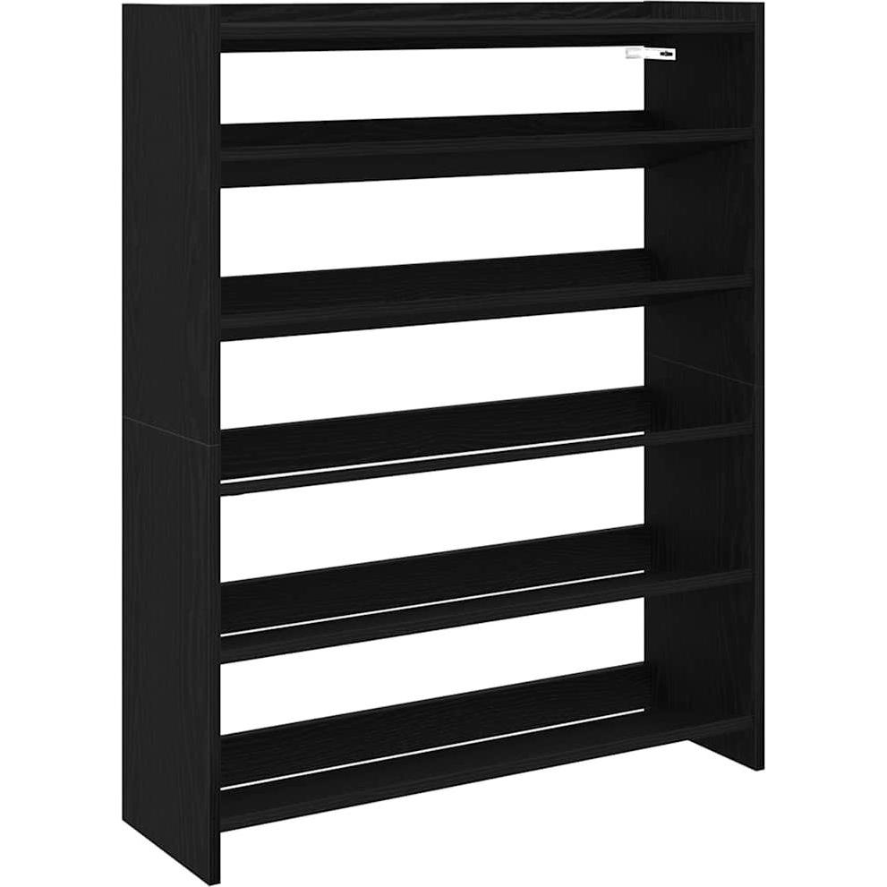 Thumbnail - VidaXL, Schuhschrank, Schuhregal Schwarz 80x25x100 cm Holzwerkstoff (80 x 25 x 100 cm)