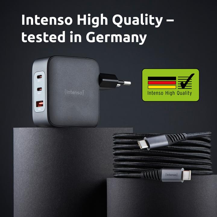 Produktbild Intenso W100ACC -Adapter + C520C -Kabelschwarz (100 W, 3 Ports)