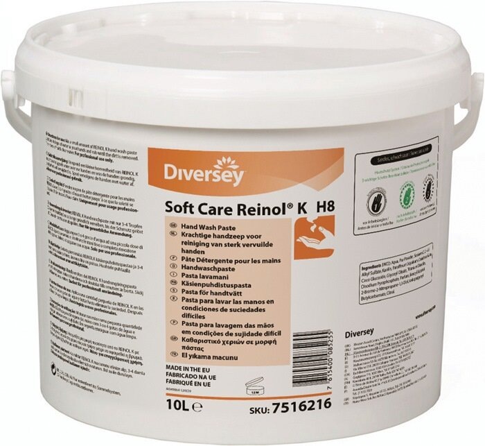 Diversey Pâte lavante pour les mains Soft Care REINOL K 10 l (Savon liquide, 10000 ml)