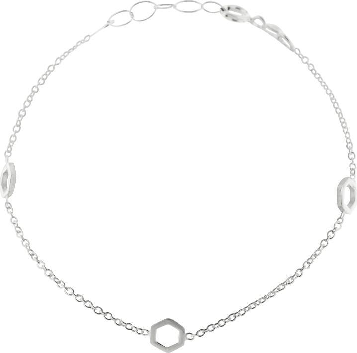 Immagine prodotto Leyda Bracciale esagoni (19 cm, Argento 925)
