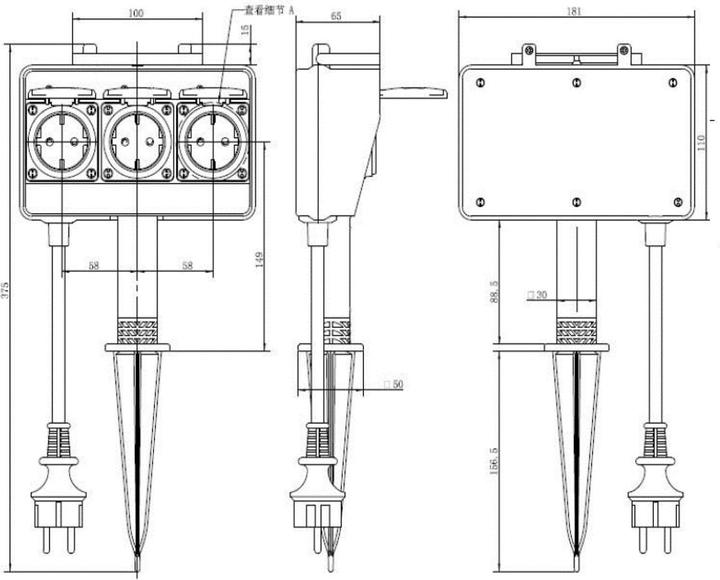 Produktbild Bachmann Gartensteckdose