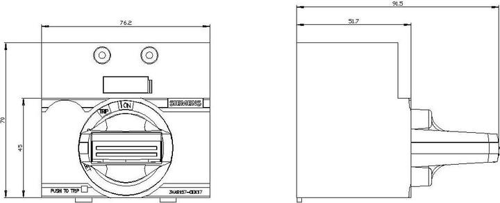 Produktbild Siemens Frontdrehantrieb Not-Halt 24VDC 3VA9157-0EK