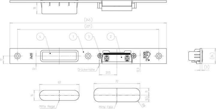 Actual product image KFV Fallenschliessblech USB 25-06 (Striking plate)