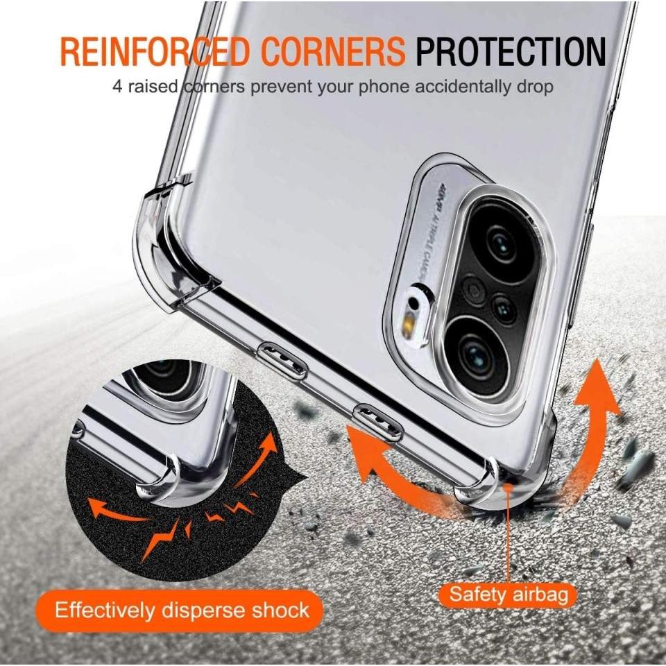 Thumbnail - Screenguard Xiaomi Poco F3 Hülle Crystal Soft Airbag Bumper (Xiaomi Poco F3), Smartphone Hülle, Transparent