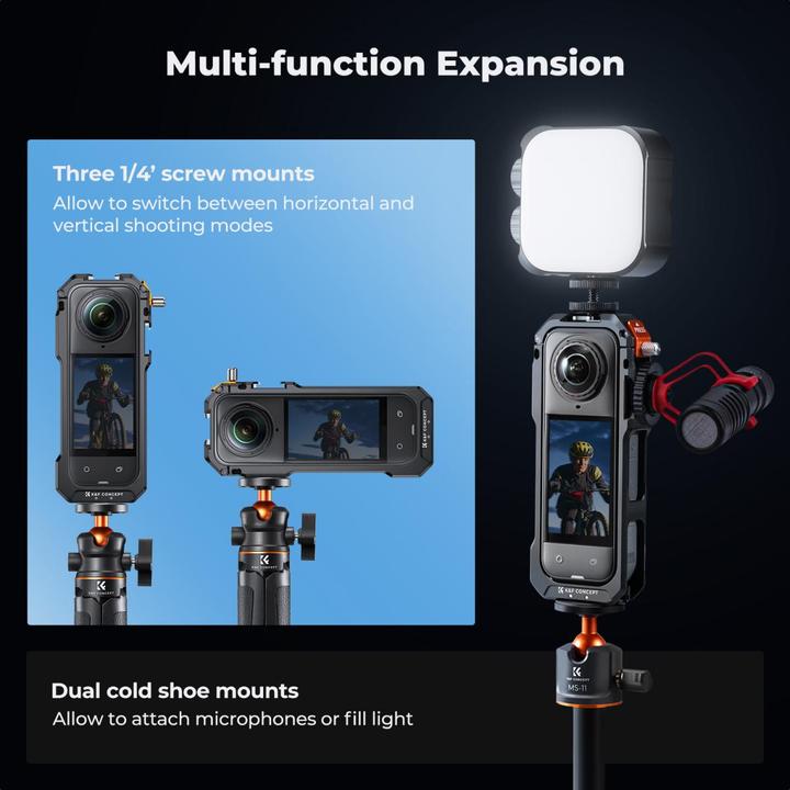 Produktbild K&F Concept Kamerakäfig für Insta360 X5 (Insta360 X5)