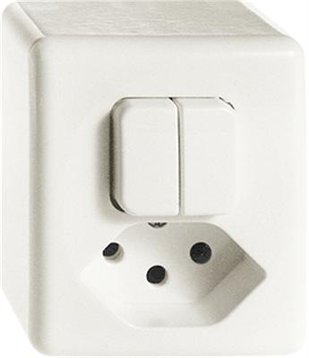 Actual product image Feller AP Small Combi S3+3/T13