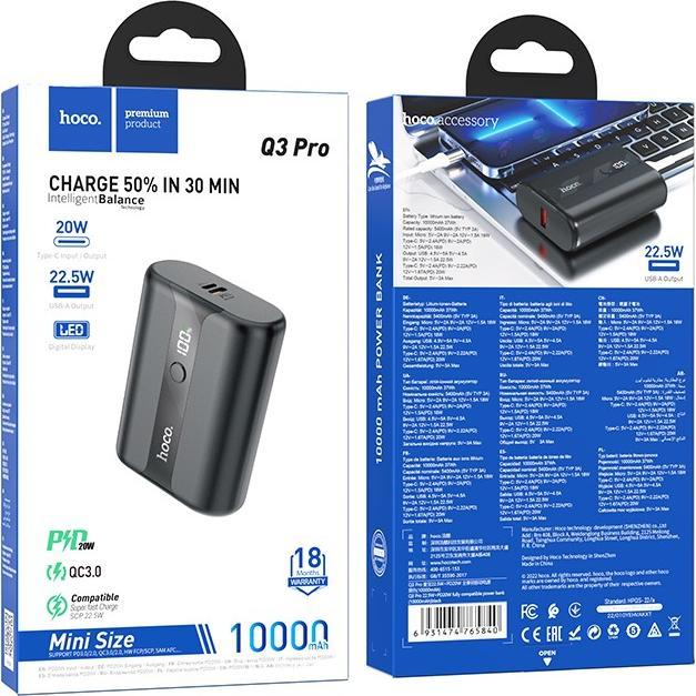 Produktbild Hoco Q3 Pro Powerbank (10000 mAh, 20 W, 37 Wh)