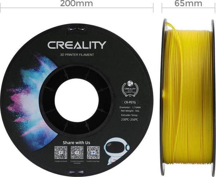 Produktbild Creality Filament PETG (PETG, 1.75 mm, 1000 g, Gelb)