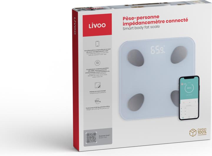 Produktbild Livoo Vernetzte Personenwaage (180 kg)