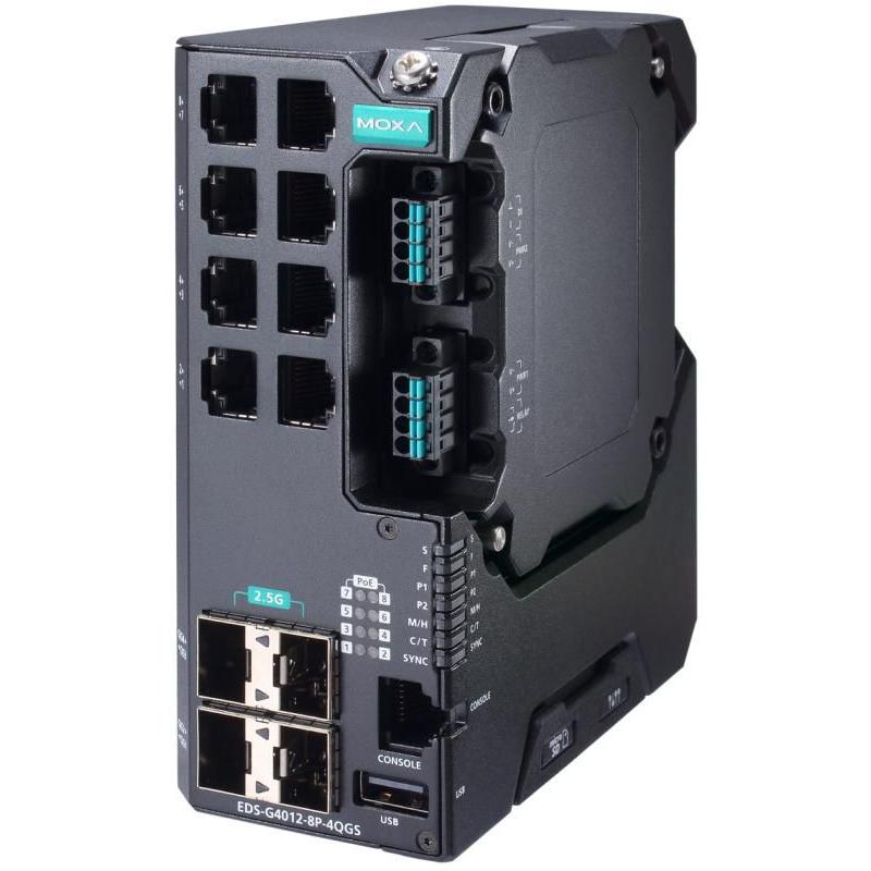 Moxa EDS-G4012-8P-4QGS-LVB, Netzwerk Switch
