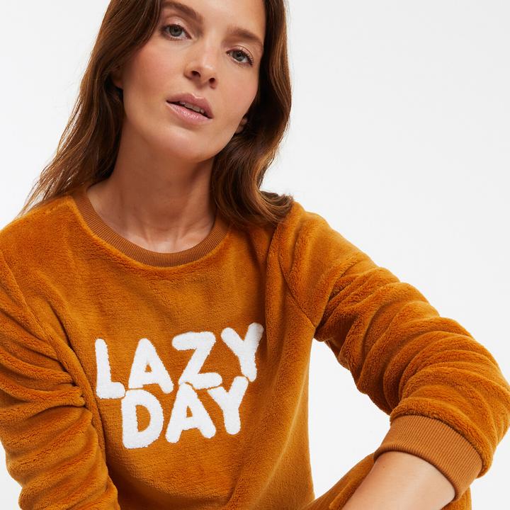 Produktbild So'home Fleece-Schlafanzug mit Schriftzug (38)