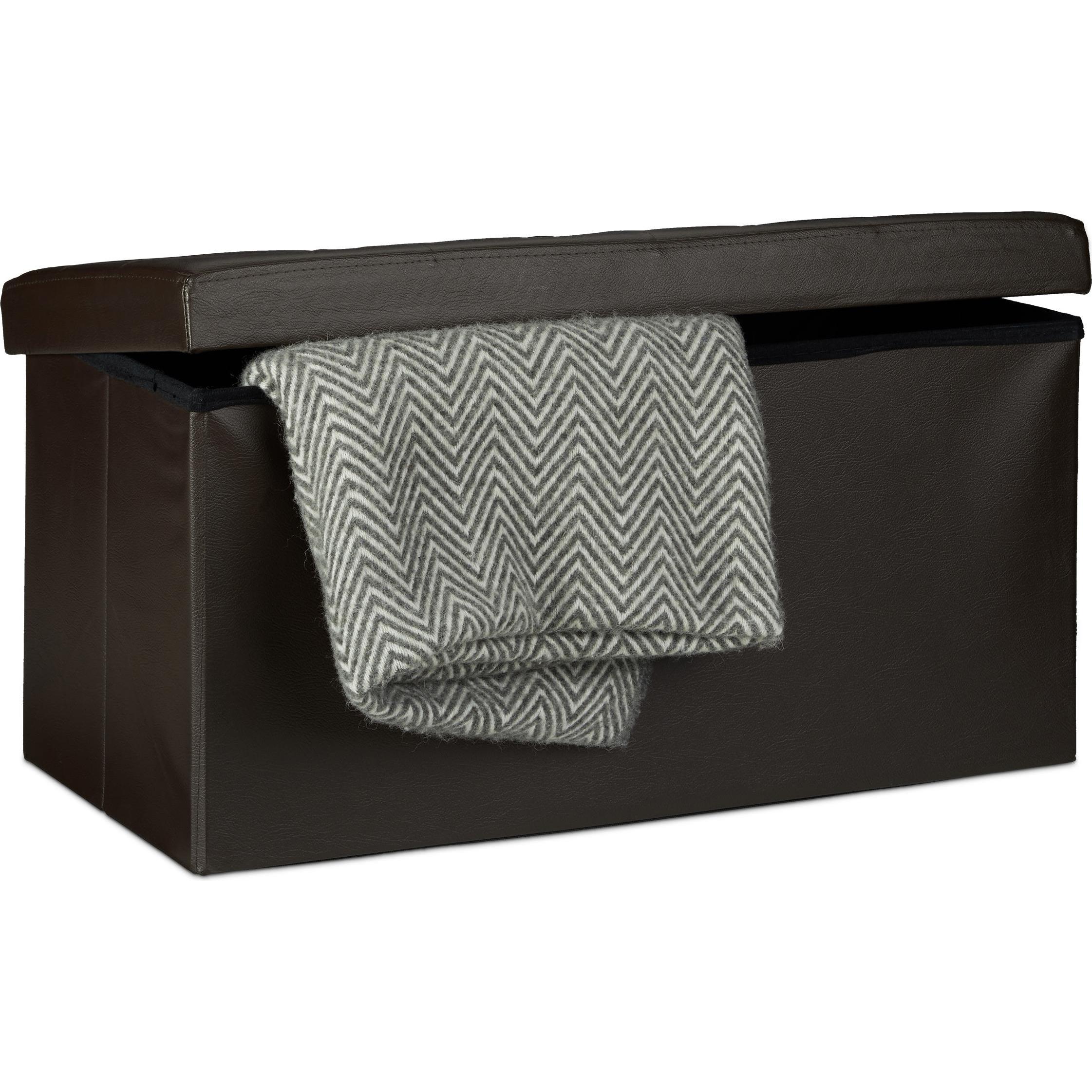 Relaxdays, Sitzbank, Sitzbank Stauraum (76 cm)