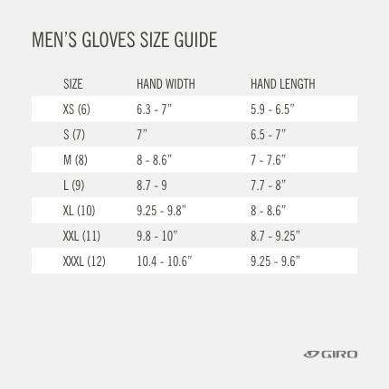 Nährwerte und Zutaten Giro Gnar Glove (XL)