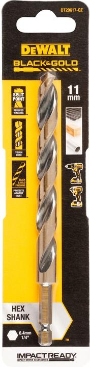Image du produit DeWalt DT20617QZ Foret hélicoïdal à métaux HSSG 1 pièce 11 mm Longueur totale 145 mm kor (11 mm)