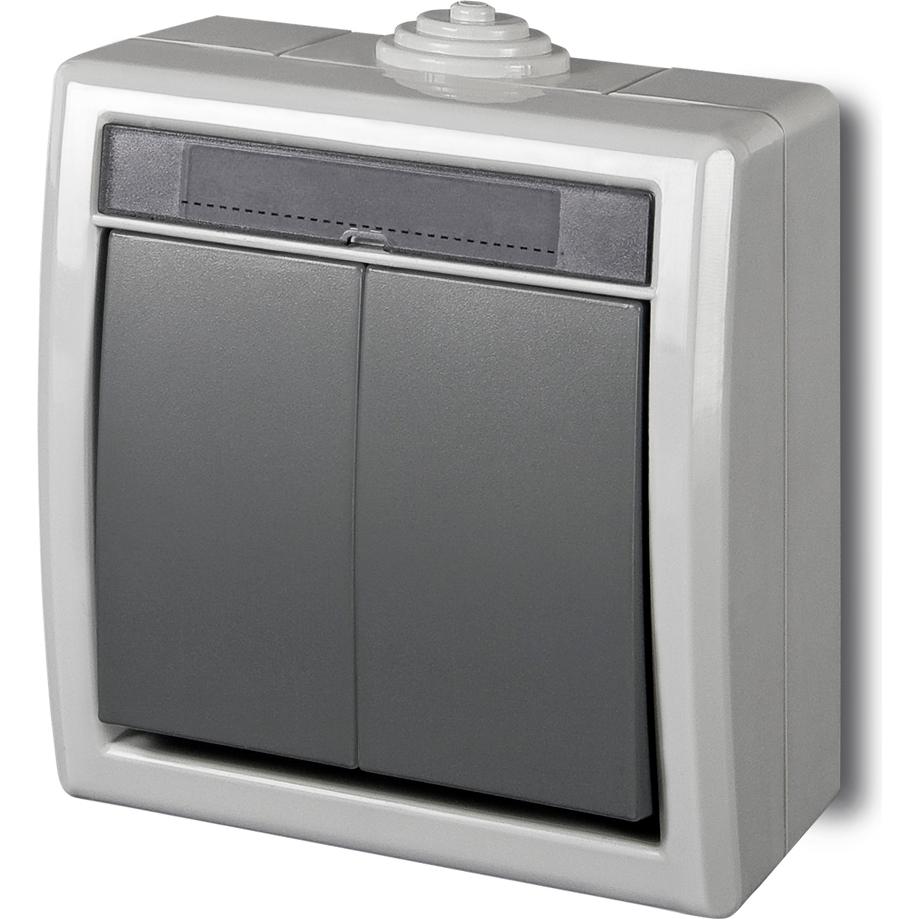 Elektro-Plast SWITCH AQUANT 1202-10 GREY, Taster + Schalter, Grau