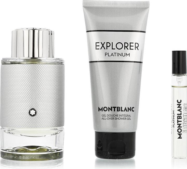 Actual product image Montblanc Set Explorer Platinum, Barbati, Eau De Parfum 100ml Eau De Parfum 7.5ml Gel De Dus 100ml (Perfume set)