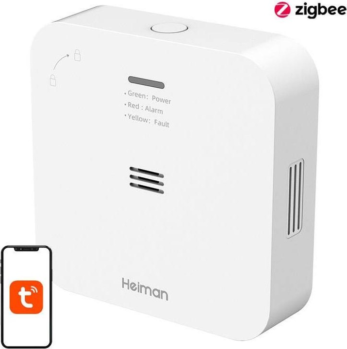 Actual product image Heiman WiFi-Kohlenmonoxidsensor