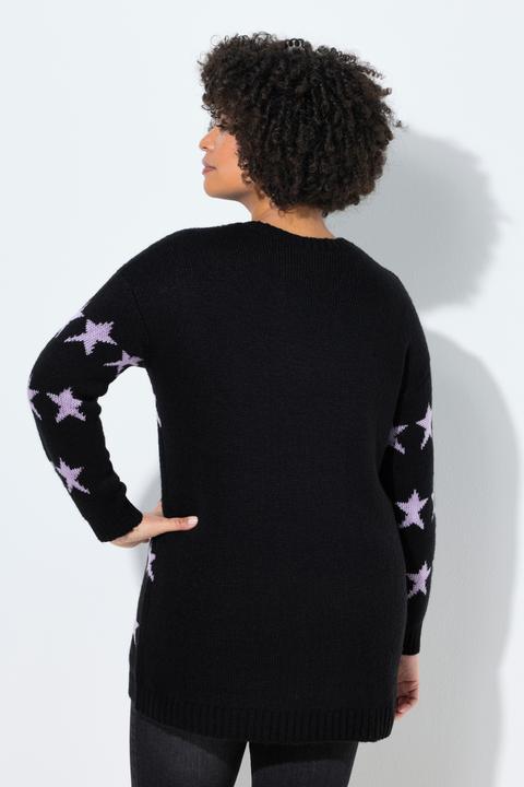 Produktbild Angel of Style Long-Pullover, oversized, Sterne, Ballon-Langarm (58, 60)