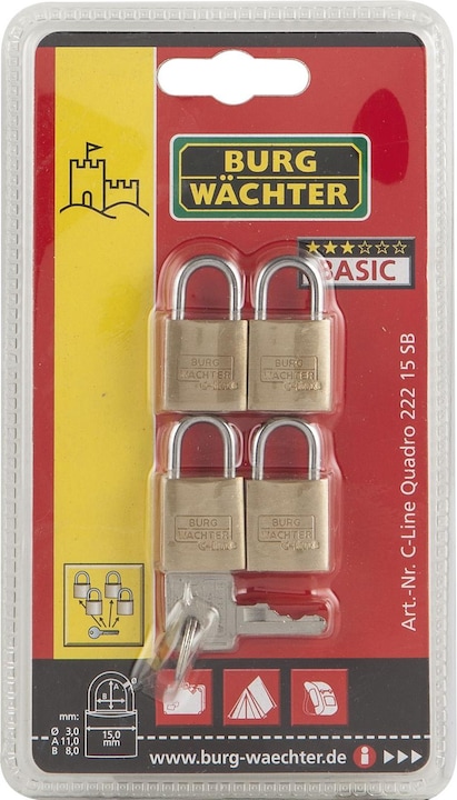 Produktbild Burg Wächter Zyl.-Schloss QUADRO 222 30 GL SB