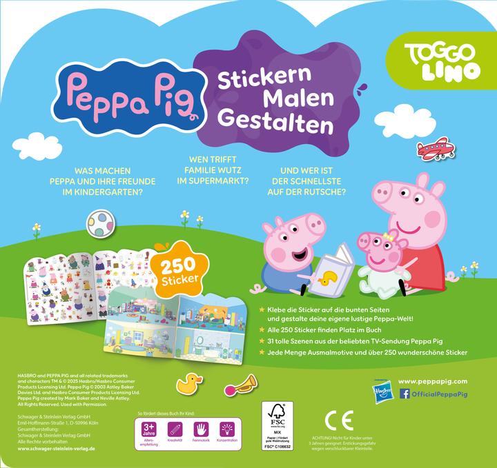 Produktbild Peppa Pig - Stickern Malen Gestalten (250 Sticker)