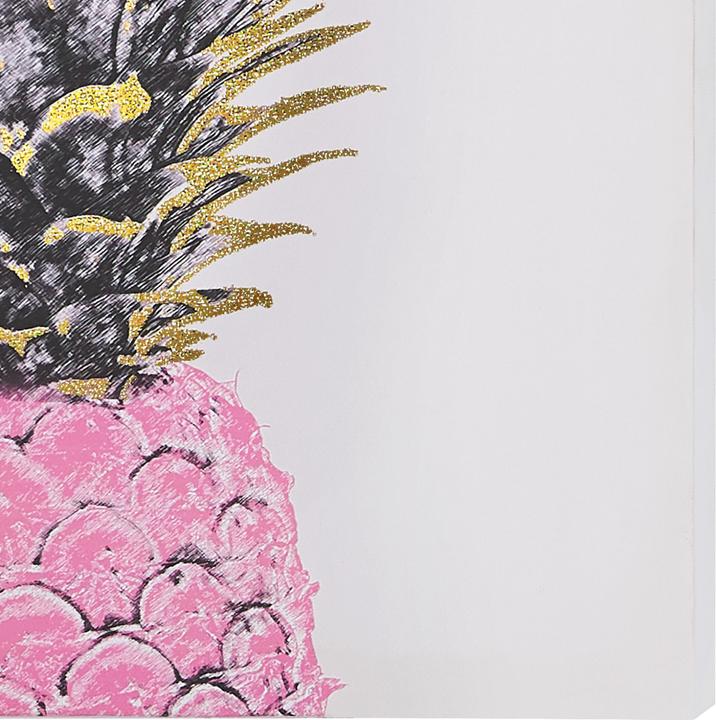 Immagine prodotto Beliani Quadro su tela rosa/oro motivo ananas set di 3 30 x 30 cm APESIKA (30 x 30 cm)