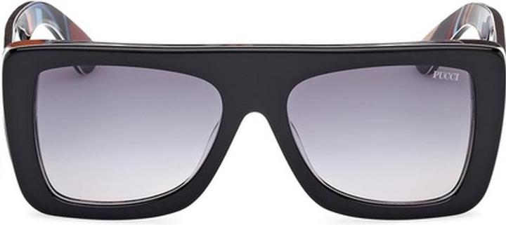 Actual product image Emilio Pucci Pucci EP0230 05W Black Texture Sunglasses for Women 56/17/140
