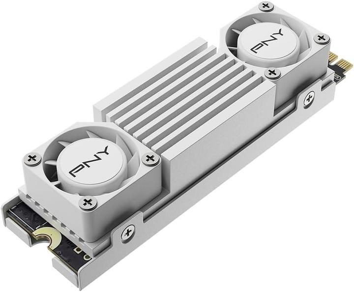 Actual product image PNY CS3150 2TB SSD M.2 GEN5 NVMe White Heatsink (2000 GB, M.2, M.2 2280)