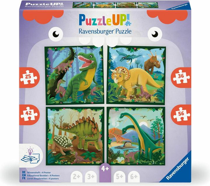 Image du produit Ravensburger Puzzle UP! dinosaures de, 12004003 - 4 puzzles de 25, 36, 42, 56 pièces à assembler. (56 pièces)