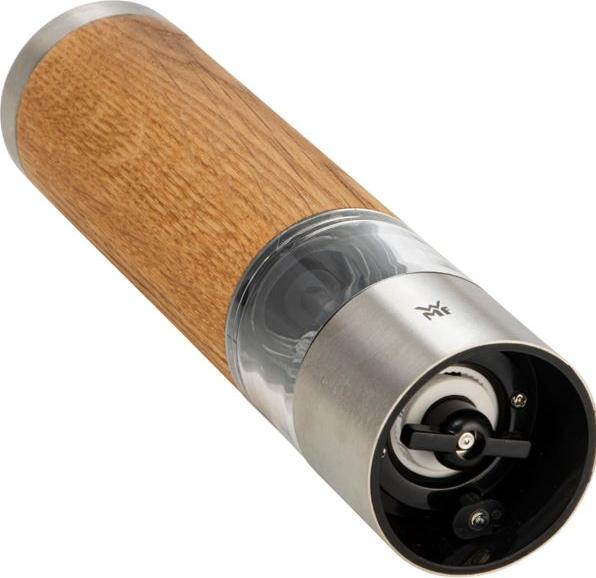 Produktbild WMF Elektrische Mühle 21,5cm Salz und Pfeffermühle Keramikmahlwerk Eichenholz (Diverse Gewürze, Pfeffer, Salz)