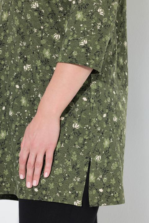 Immagine prodotto Ulla Popken Longshirt, A-Linie, Rundhalsausschnitt, 3/4-Arm (62)