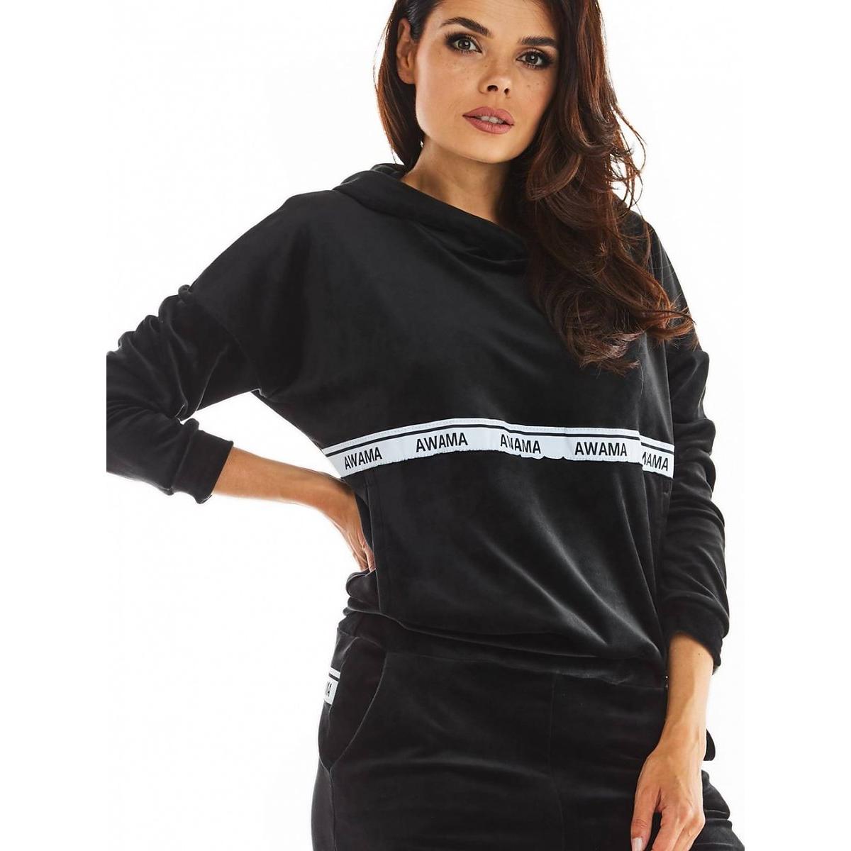 Awama, Damen, Pullover, Sweater, Schwarz, (XL)