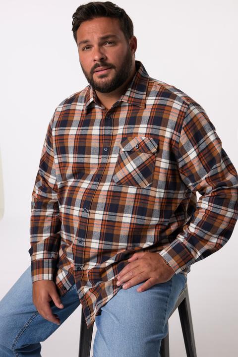 Produktbild Men+ Karo-Flanellhemd, Langarm, Kentkragen, Modern Fit (L)